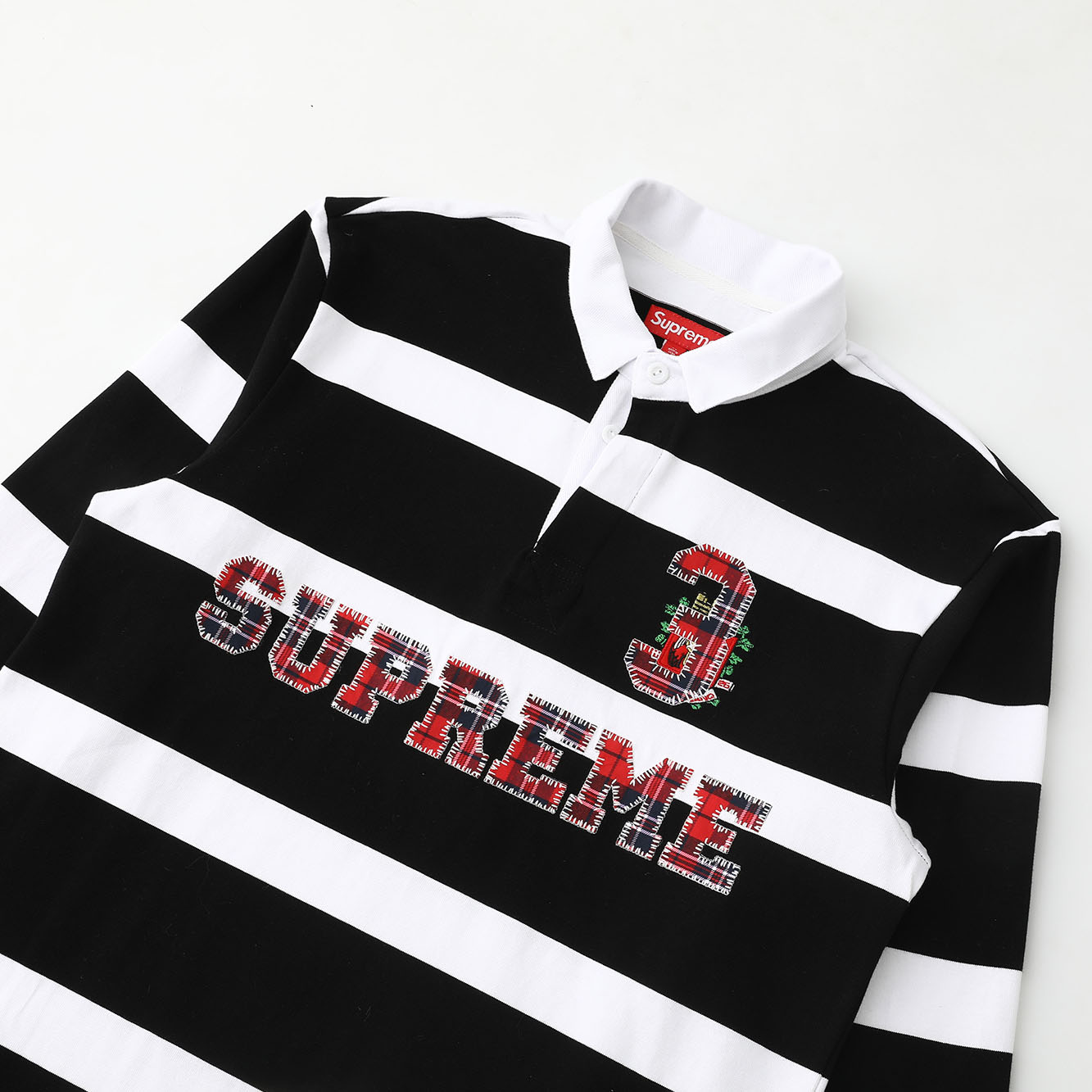 Supreme Stripe Rugby 'Black' - DesignerGu