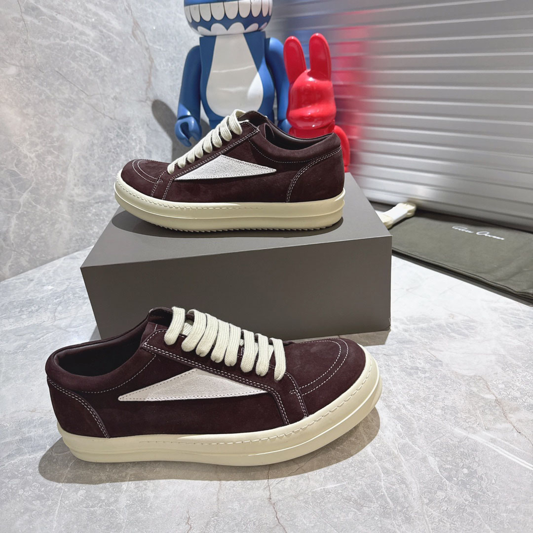 Rick Owens Panelled Lace Up Sneakers - DesignerGu
