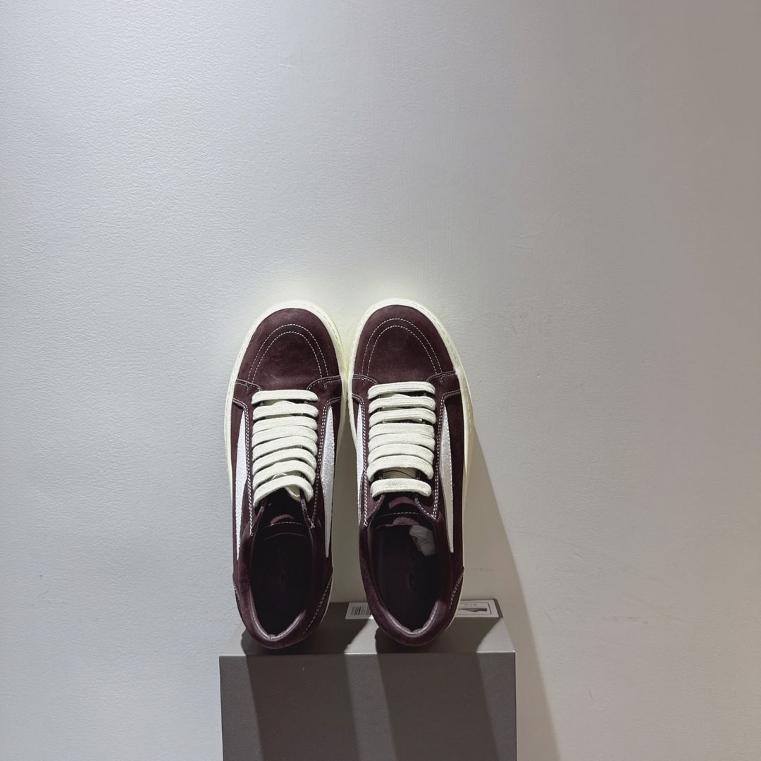 Rick Owens Panelled Lace Up Sneakers - DesignerGu