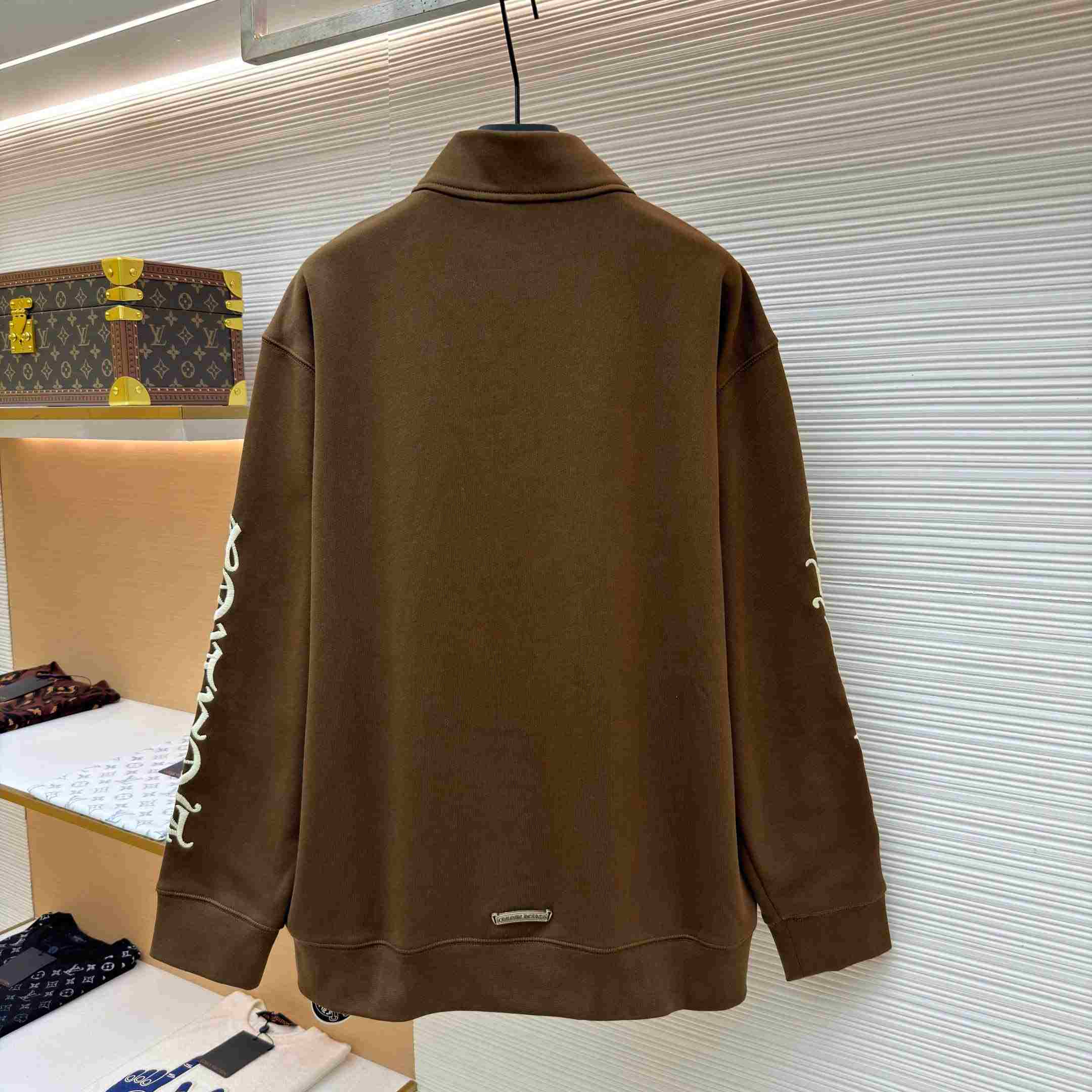 Chrome Hearts Embroidered Quarter-Zip Sweatshirt - DesignerGu