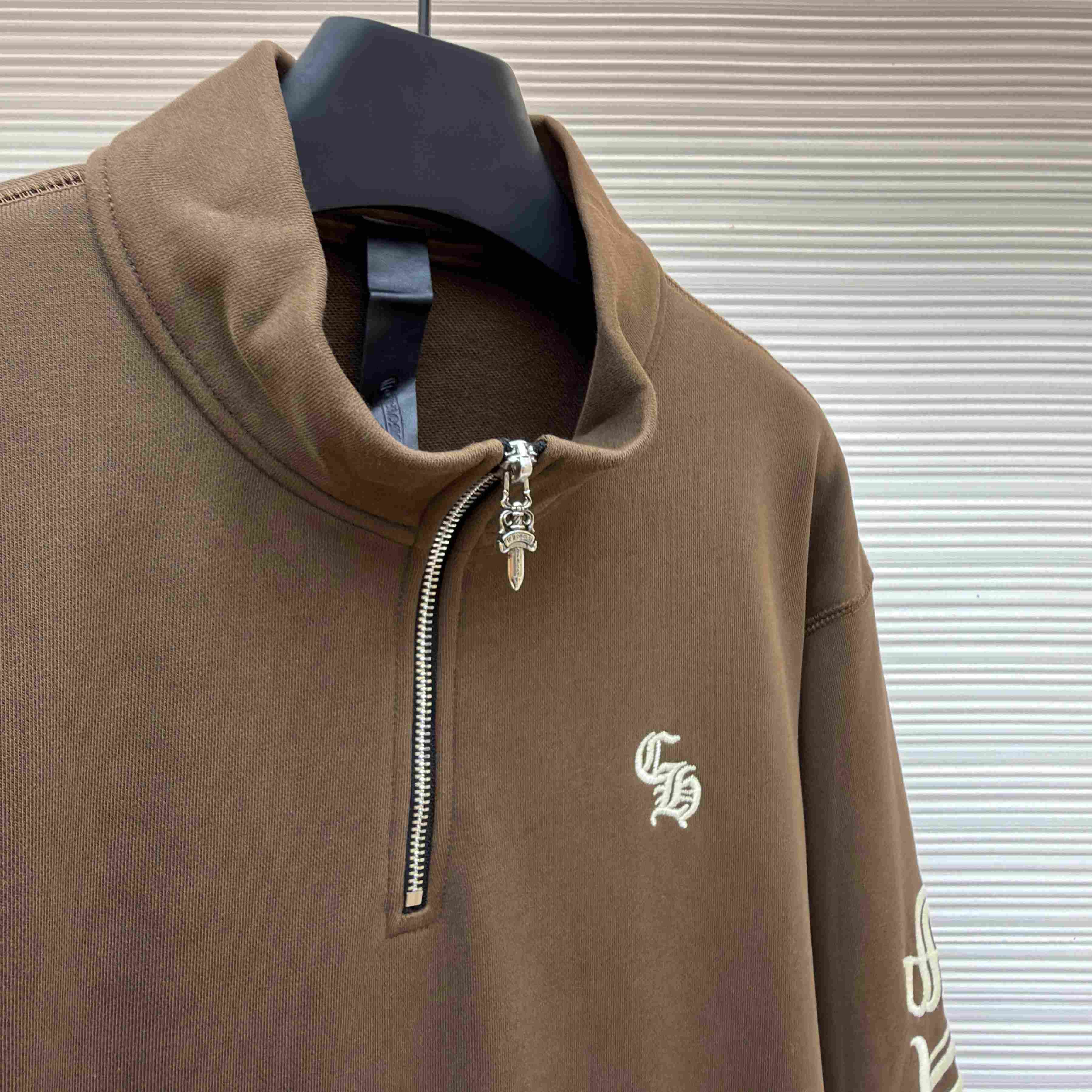 Chrome Hearts Embroidered Quarter-Zip Sweatshirt - DesignerGu
