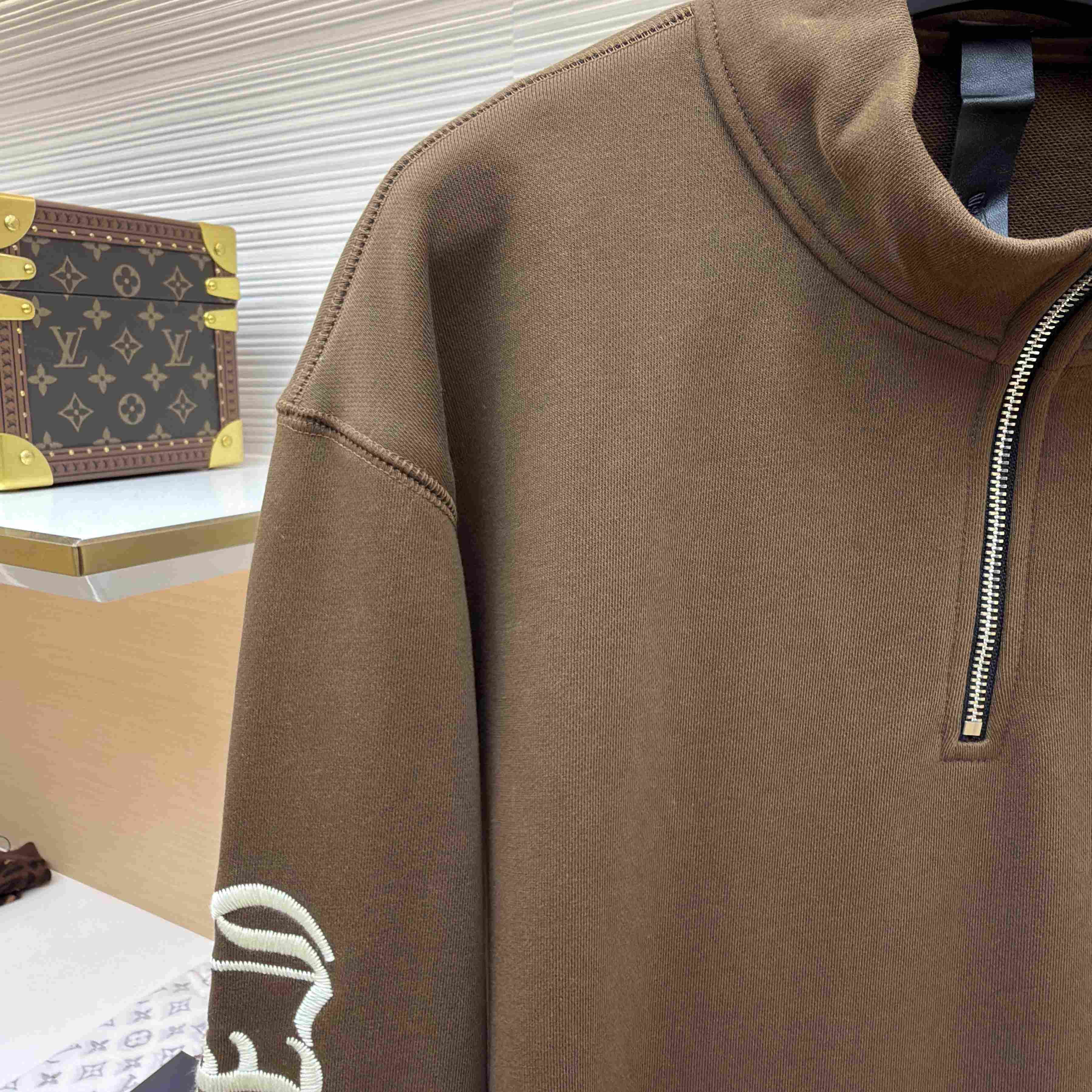 Chrome Hearts Embroidered Quarter-Zip Sweatshirt - DesignerGu