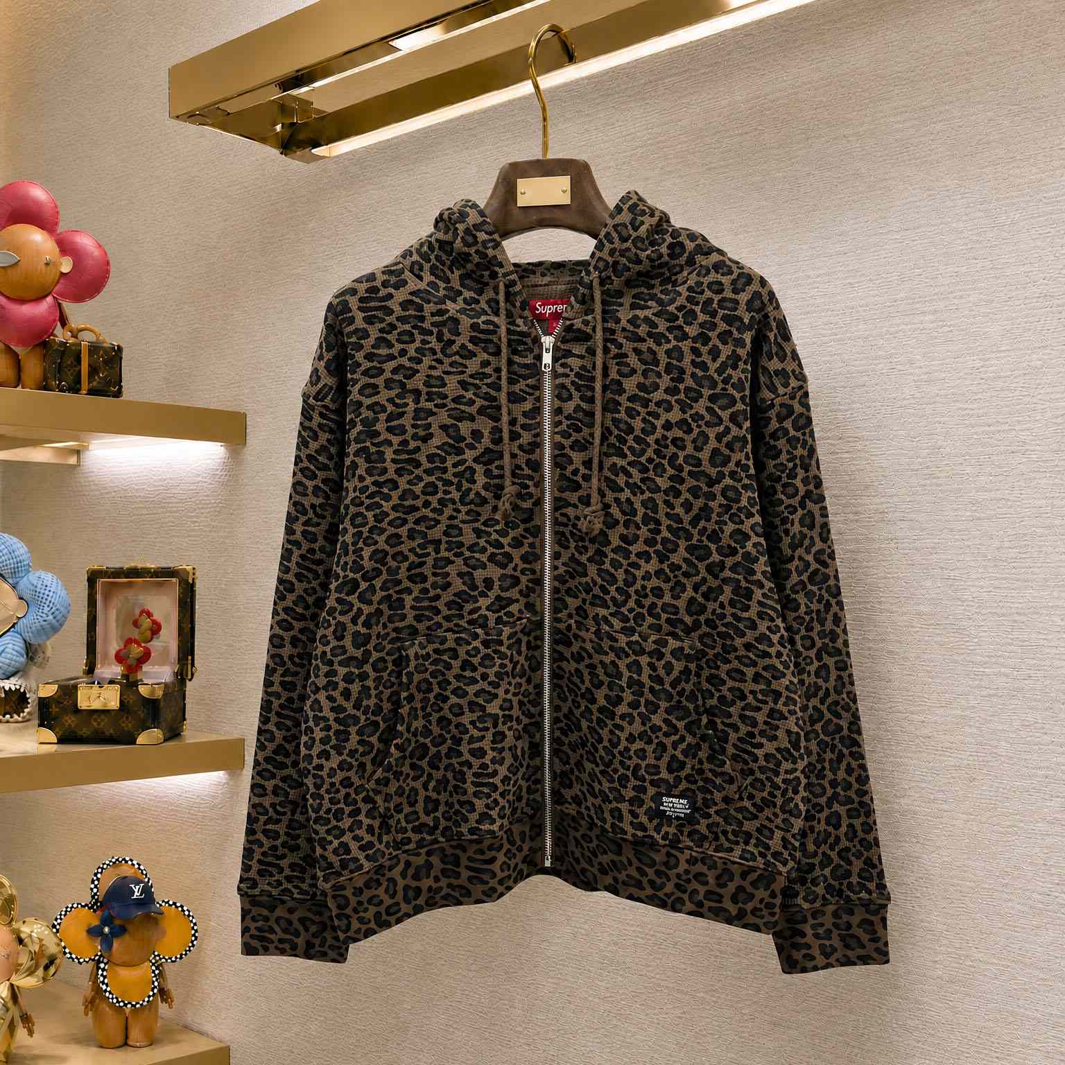 Supreme Hooded Zip Up Thermal 'Leopard' - DesignerGu