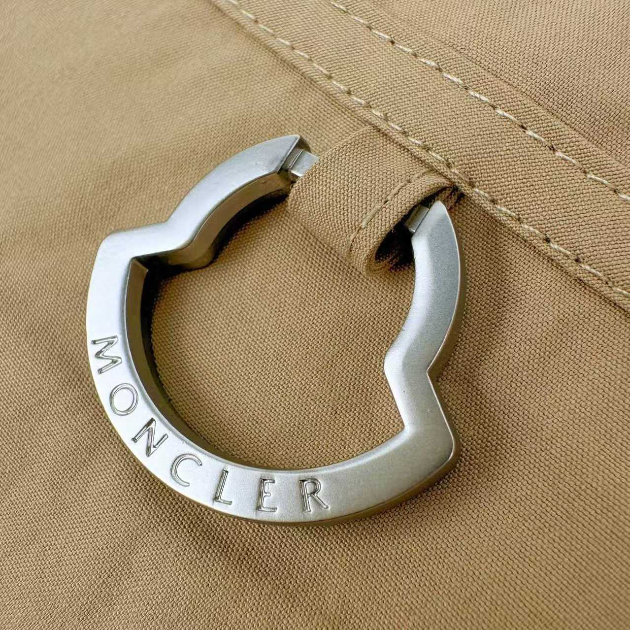 Moncler Cotton Full-Zip Shirt Jacket with Logo D-Ring - DesignerGu