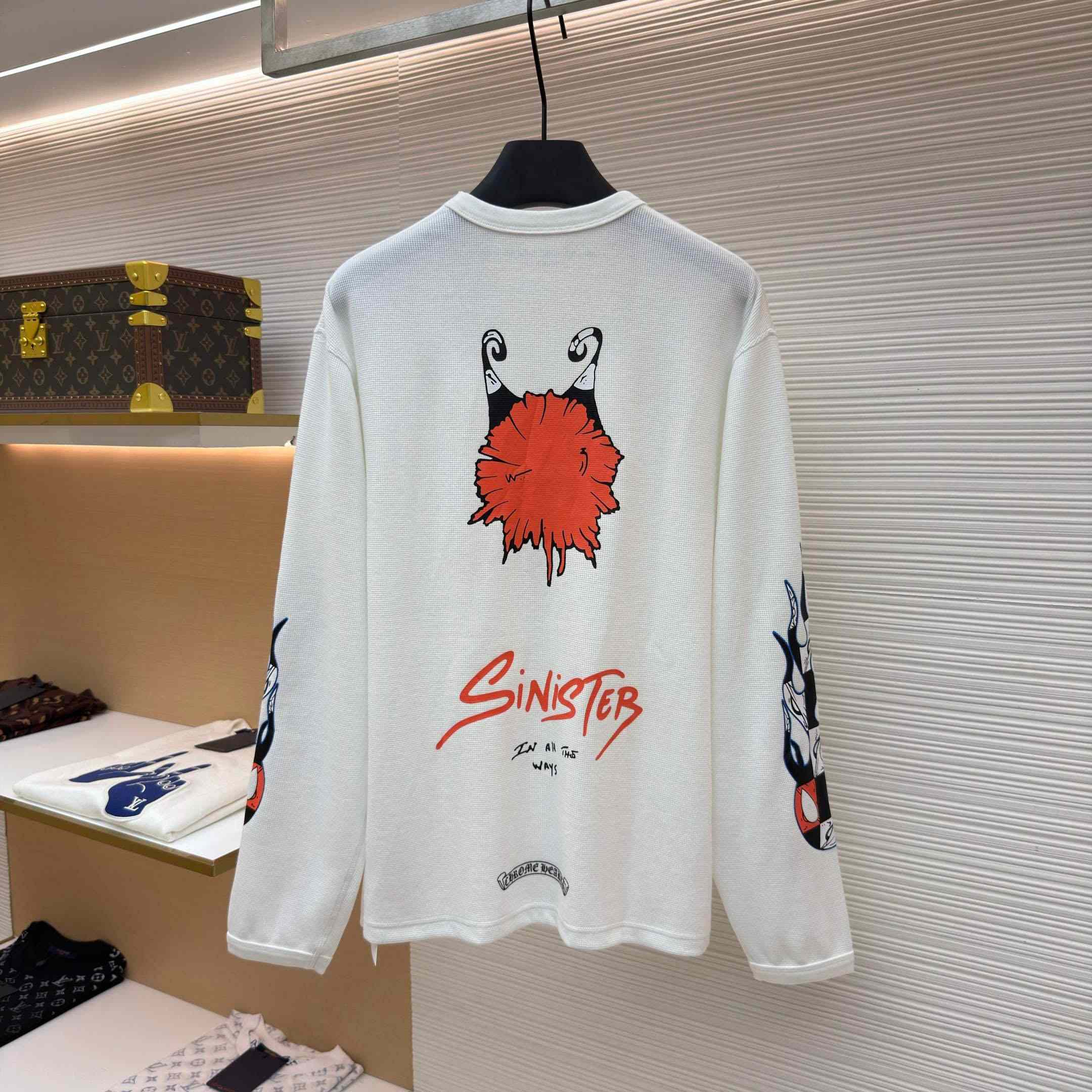Chrome Hearts Matty Boy Sinister Waffle Thermal Long Sleeve Tee - DesignerGu