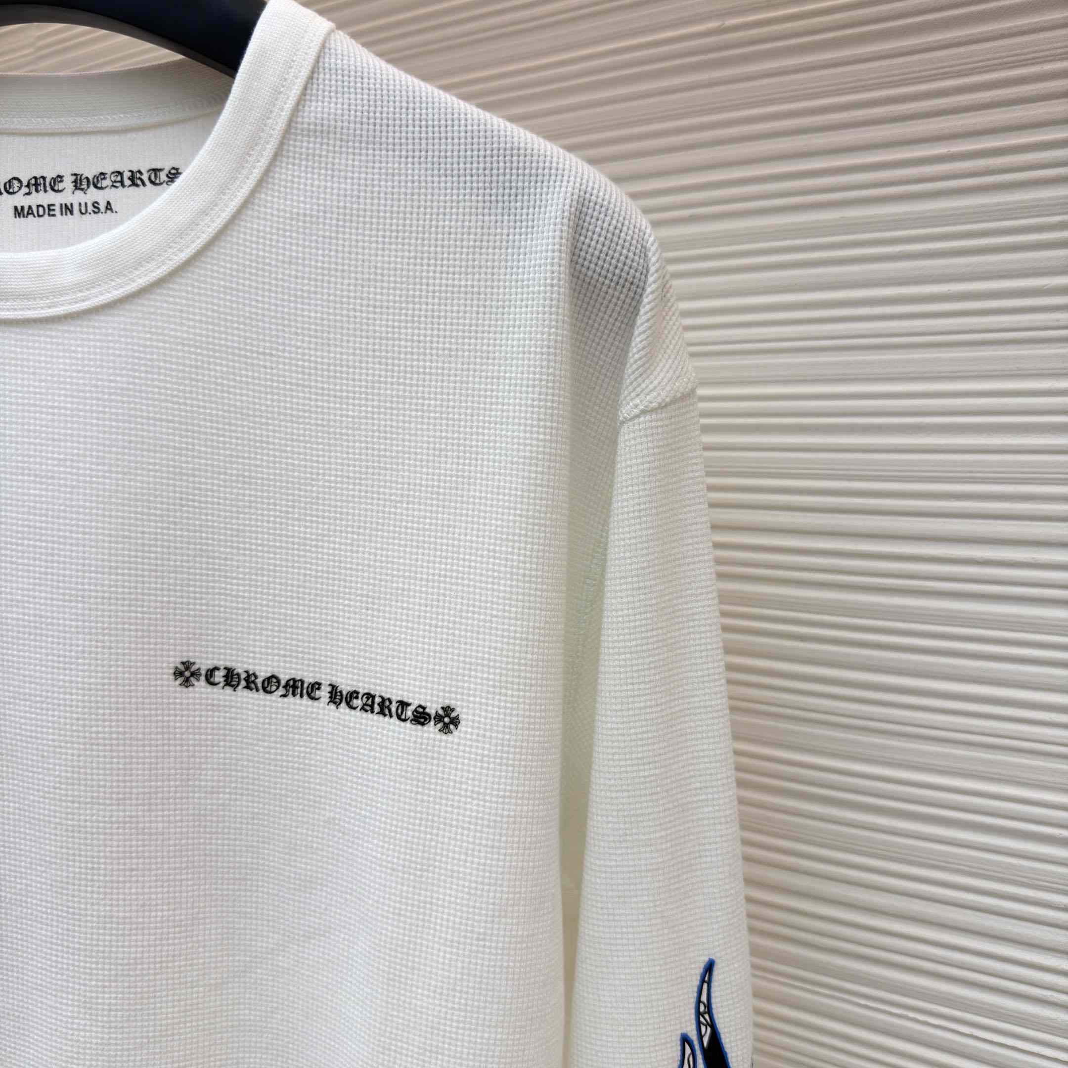 Chrome Hearts Matty Boy Sinister Waffle Thermal Long Sleeve Tee - DesignerGu