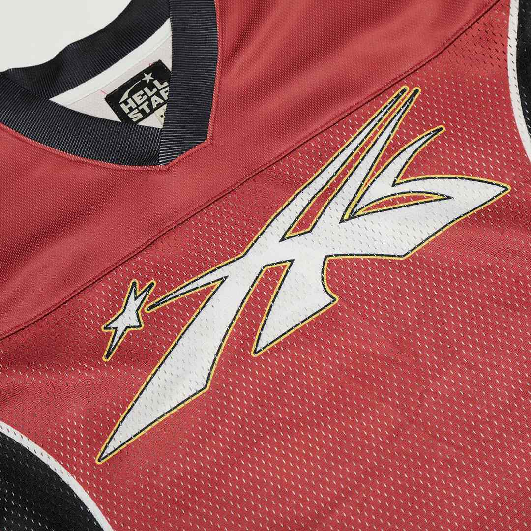 Hellstar Flame Skull Jersey Longsleeve Red - DesignerGu