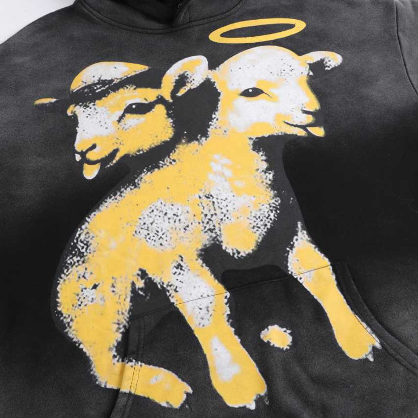 Hellstar Lamb Hoodie 'Black' - DesignerGu