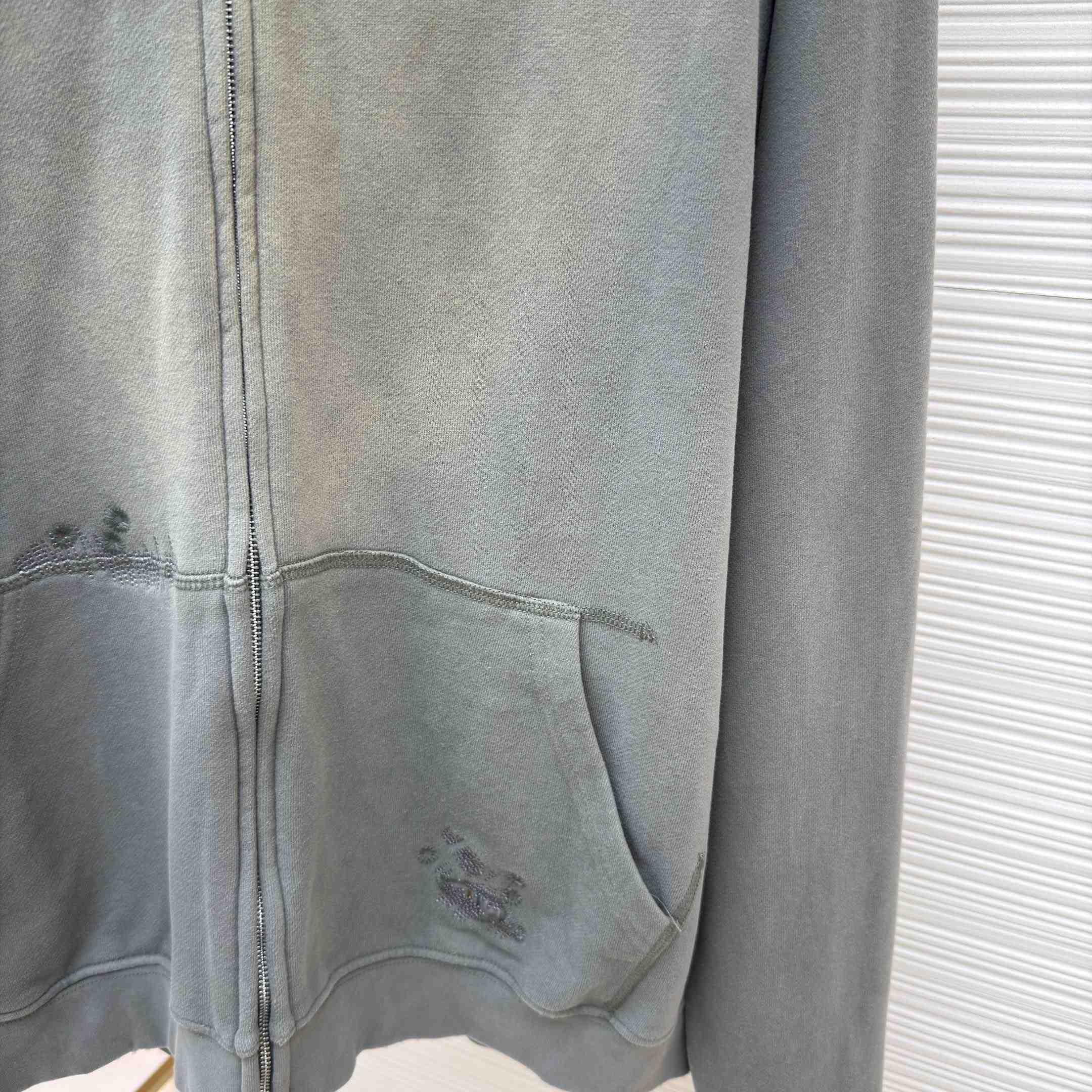 Acne Studios  Fupiter Logo-Print Embroidered Cotton-Jersey Hoodie - Gray - DesignerGu