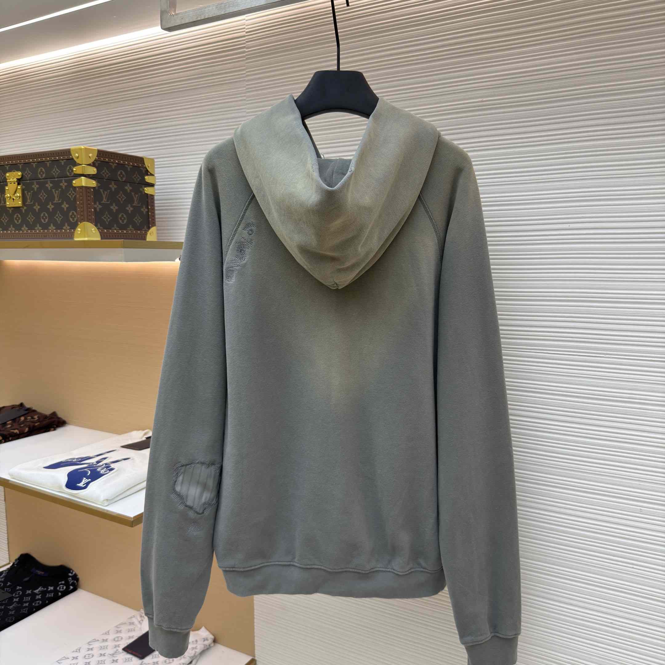 Acne Studios  Fupiter Logo-Print Embroidered Cotton-Jersey Hoodie - Gray - DesignerGu