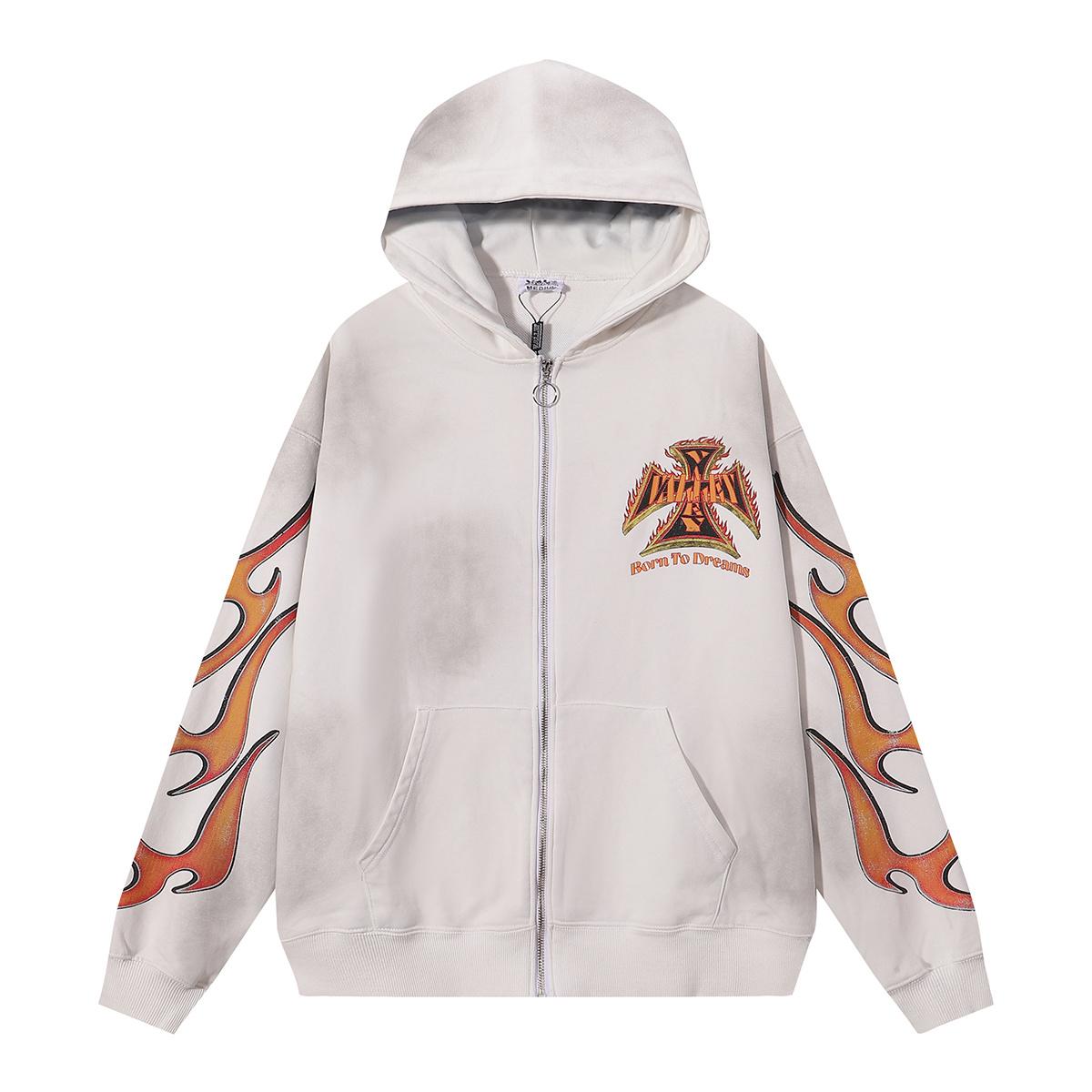 Vale Forever Reborn Waffle Zip Up 'White' - DesignerGu