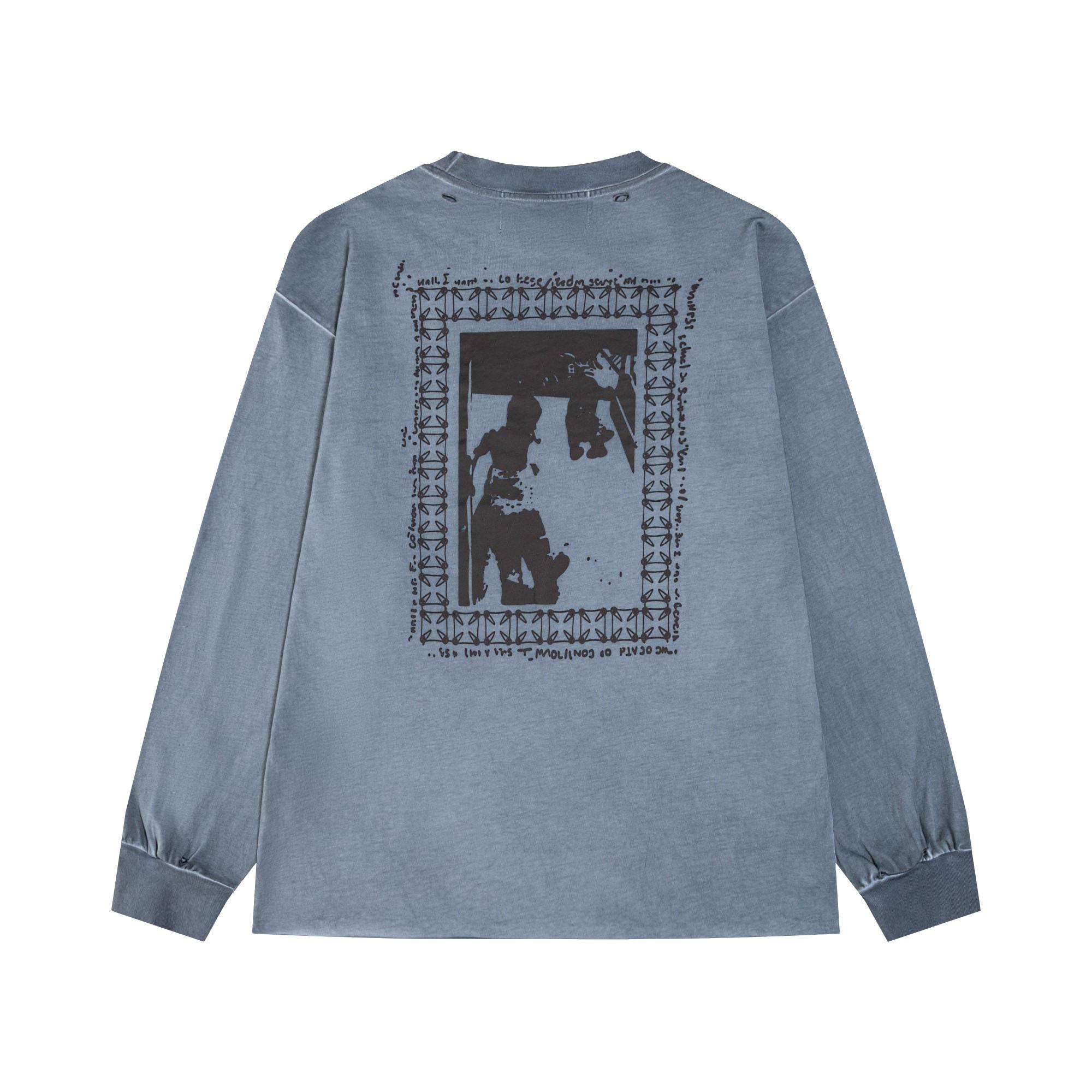 Enfants Riches Déprimés Boy In Chains Long-Sleeve T-Shirt 'Faded Blue' - DesignerGu