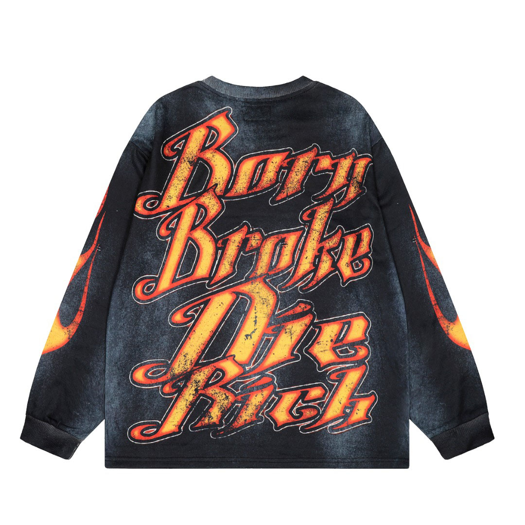Hellstar Born Broke Longsleeve Black - DesignerGu
