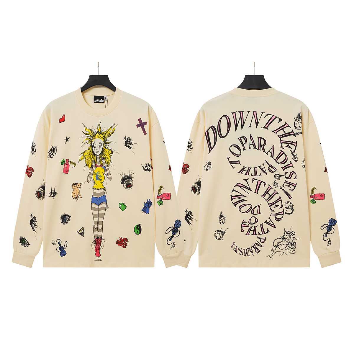 Hellstar Down The Paradise Path Long Sleeve Tee - DesignerGu