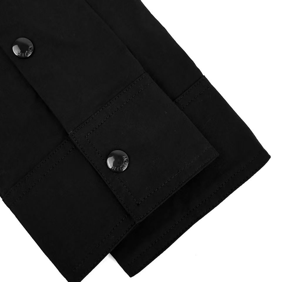 Moncler Cotton Full-Zip Shirt Jacket with Logo D-Ring - DesignerGu