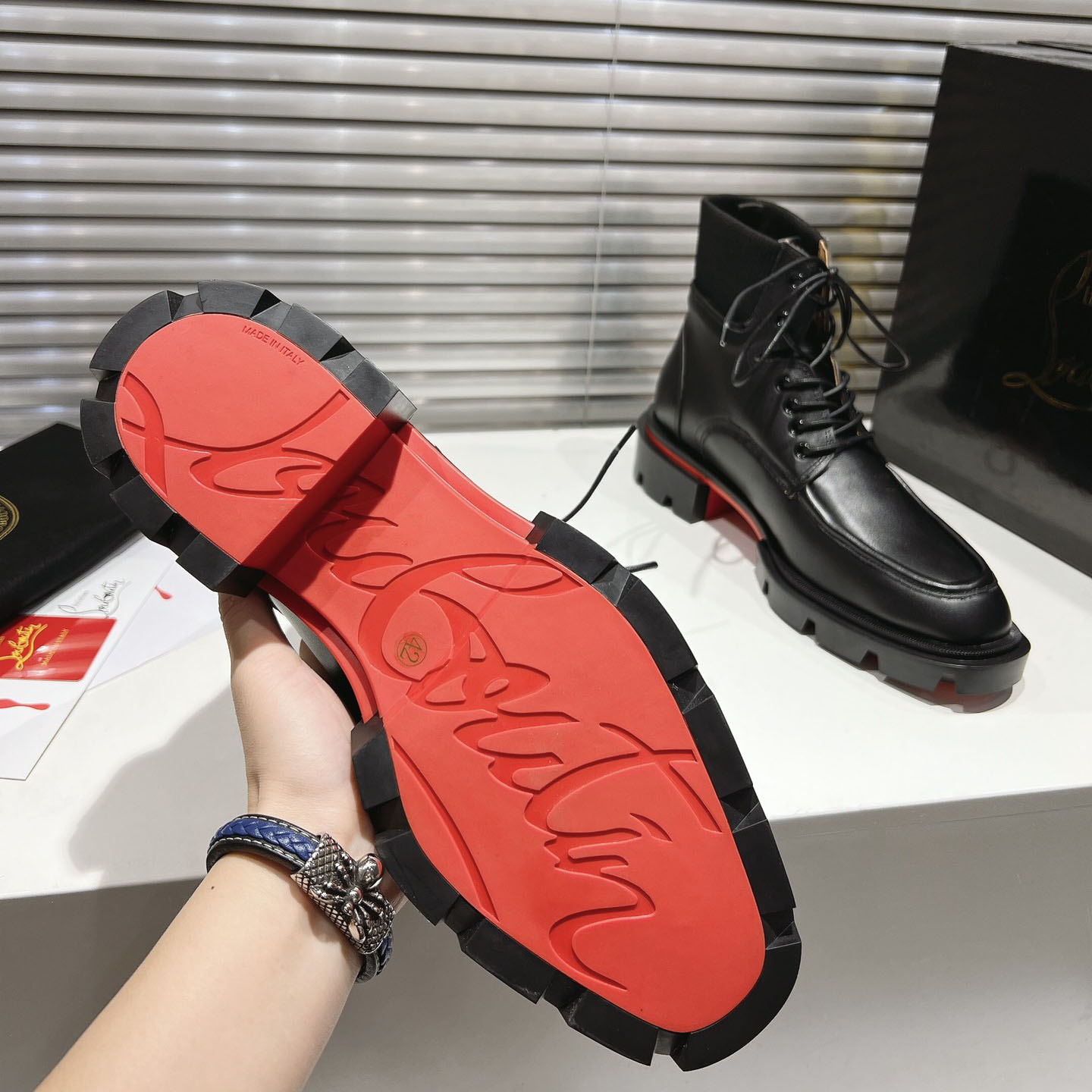 Christian Louboutin Black Trapman TCT 2 Boots - DesignerGu