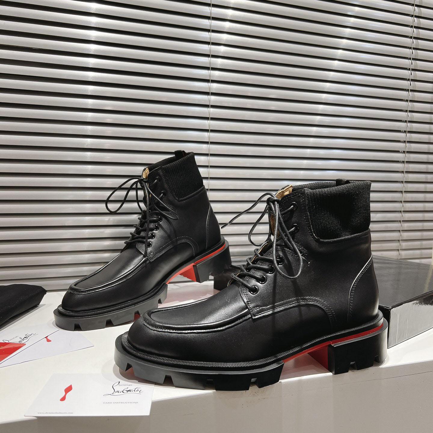 Christian Louboutin Black Trapman TCT 2 Boots - DesignerGu