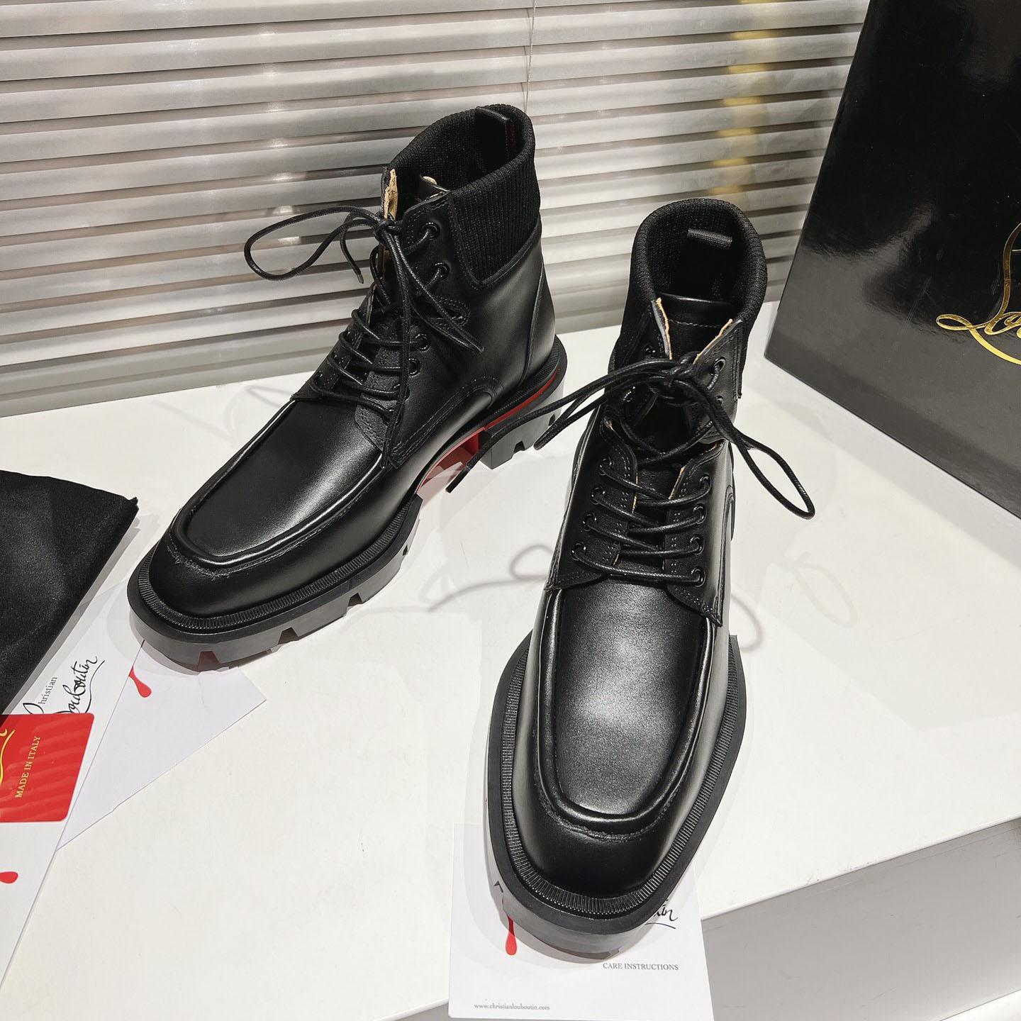 Christian Louboutin Black Trapman TCT 2 Boots - DesignerGu