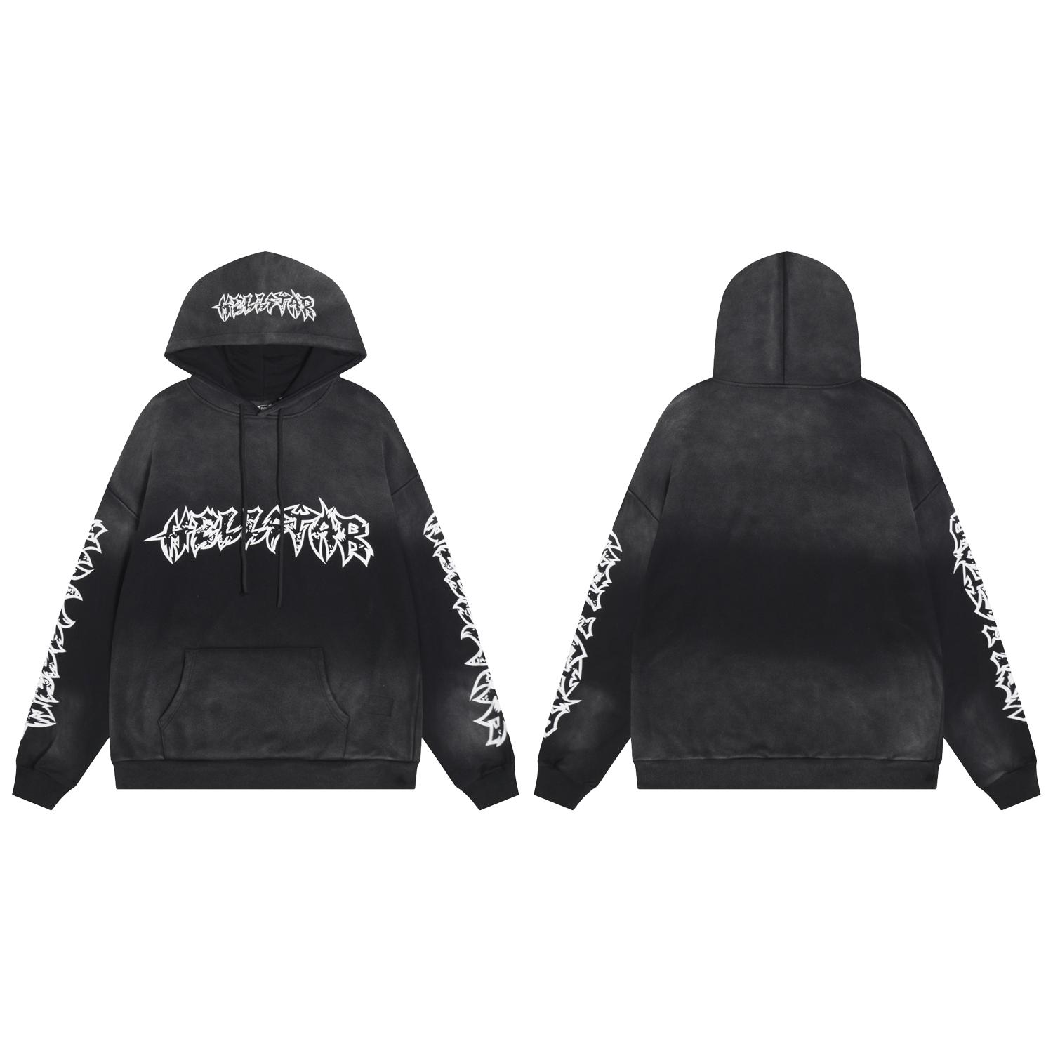 Hellstar Stars Shine Graffiti Hoodie 'Black' - DesignerGu