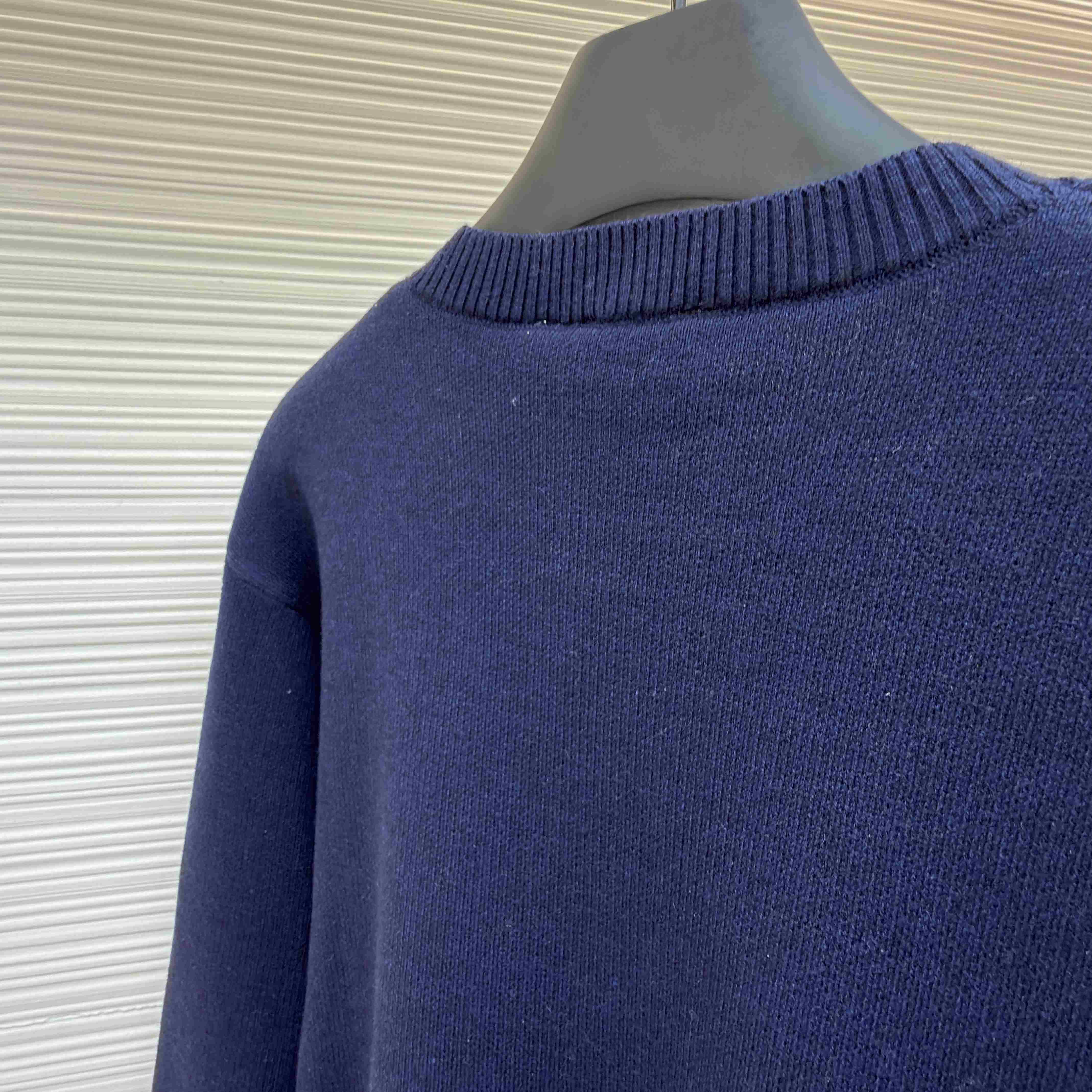 Dior Sweater with Book Cover Embroidery and Intarsia, Regular Fit - DesignerGu