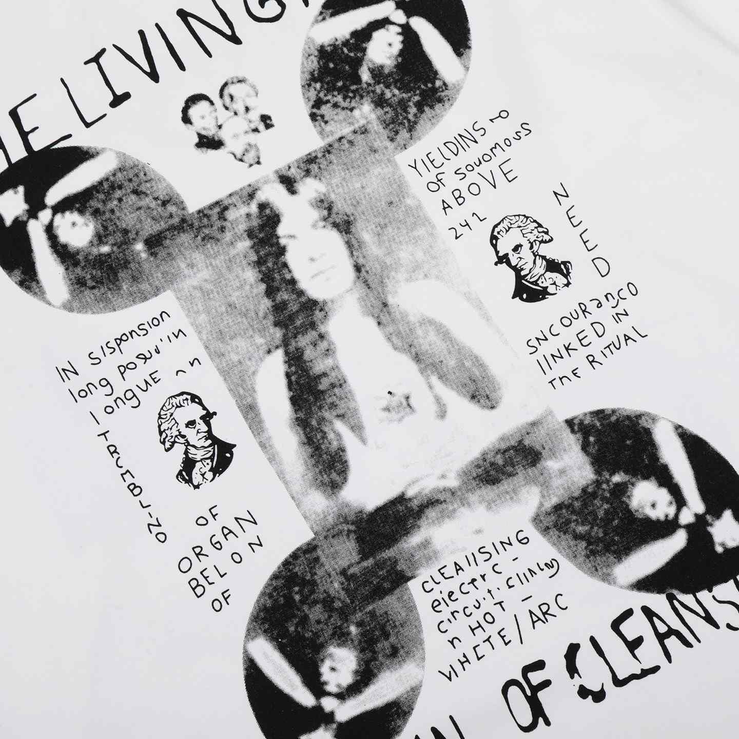 Enfants Riches Déprimés Living Altar Long-Sleeve T-Shirt 'Faded White' - DesignerGu
