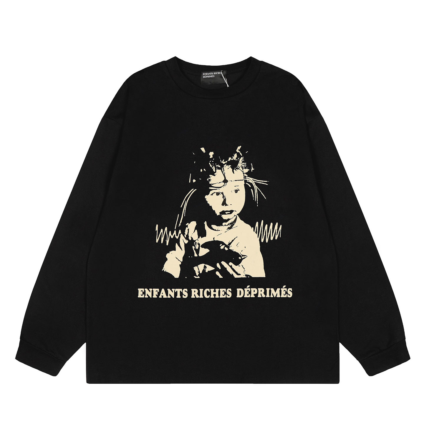 Enfants Riches Déprimés Shock Therapy Long-Sleeve 'Faded Black/White' - DesignerGu