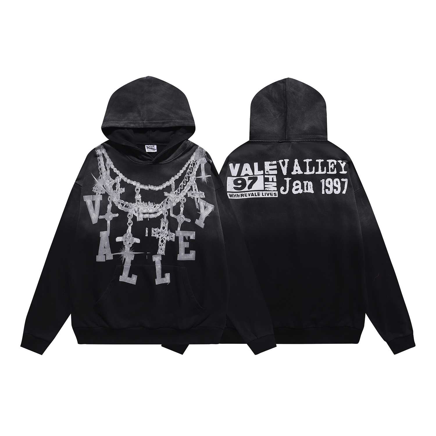 Vale Forever Big Chain Hoodie 'Black' - DesignerGu