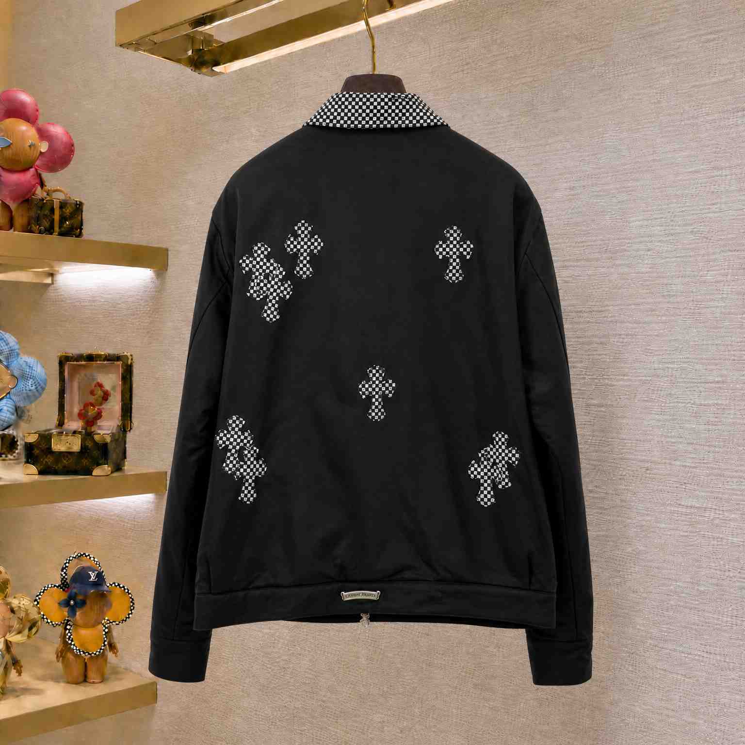 Chrome Hearts Checkerboard Cross Patch Jacket - DesignerGu