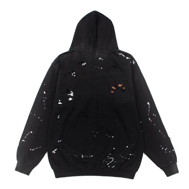 Satoshi Nakamoto Luke Distressed Effect Hoodie - DesignerGu