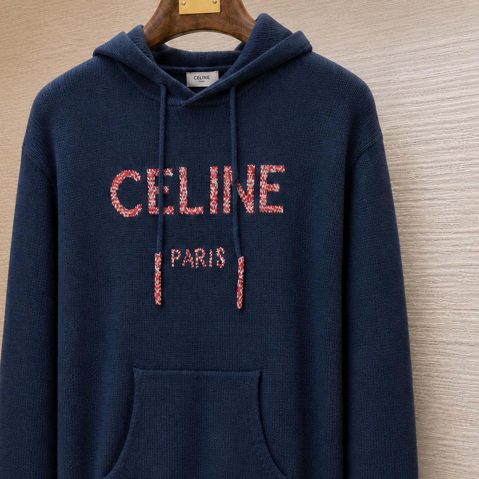 Celine Cotton Hooded Sweater - DesignerGu