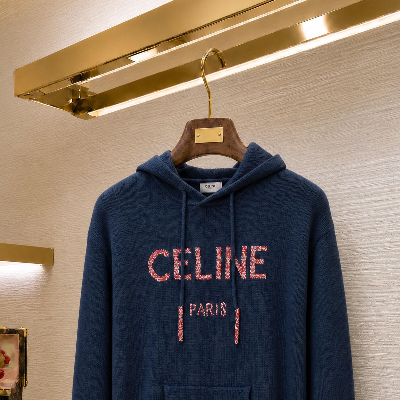 Celine Cotton Hooded Sweater - DesignerGu