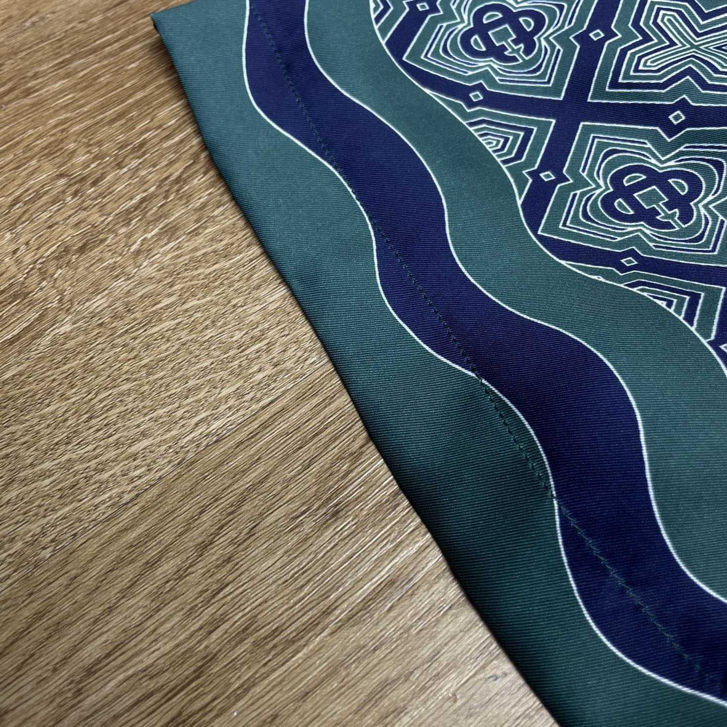 Casablanca Dark Green Radiating Monogram Silk Shorts CA3606 - DesignerGu
