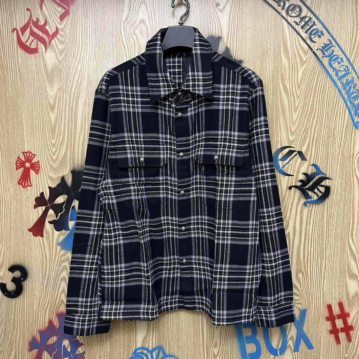 Chrome Hearts Flannel Work Dog Shirt - DesignerGu