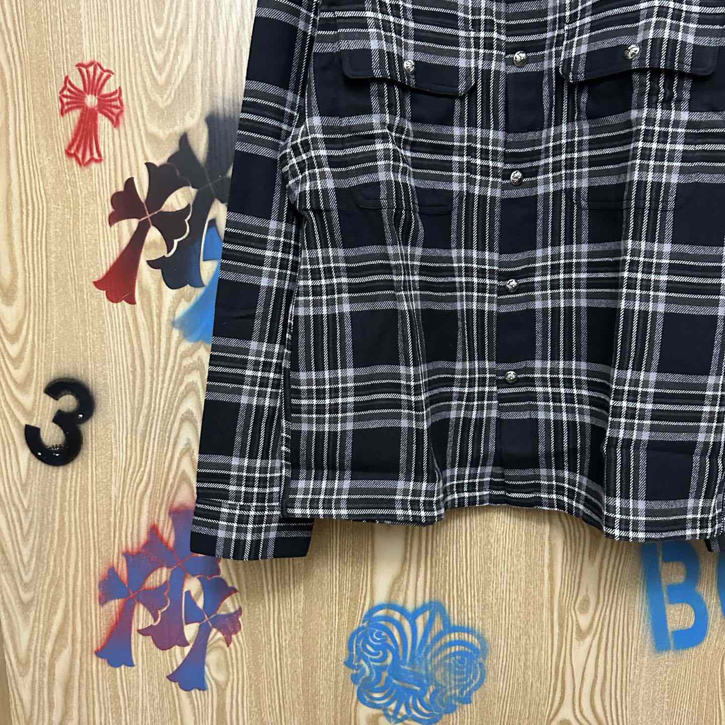 Chrome Hearts Flannel Work Dog Shirt - DesignerGu