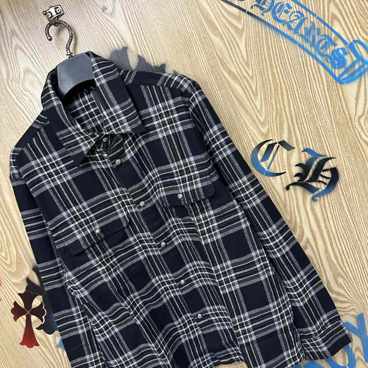 Chrome Hearts Flannel Work Dog Shirt - DesignerGu