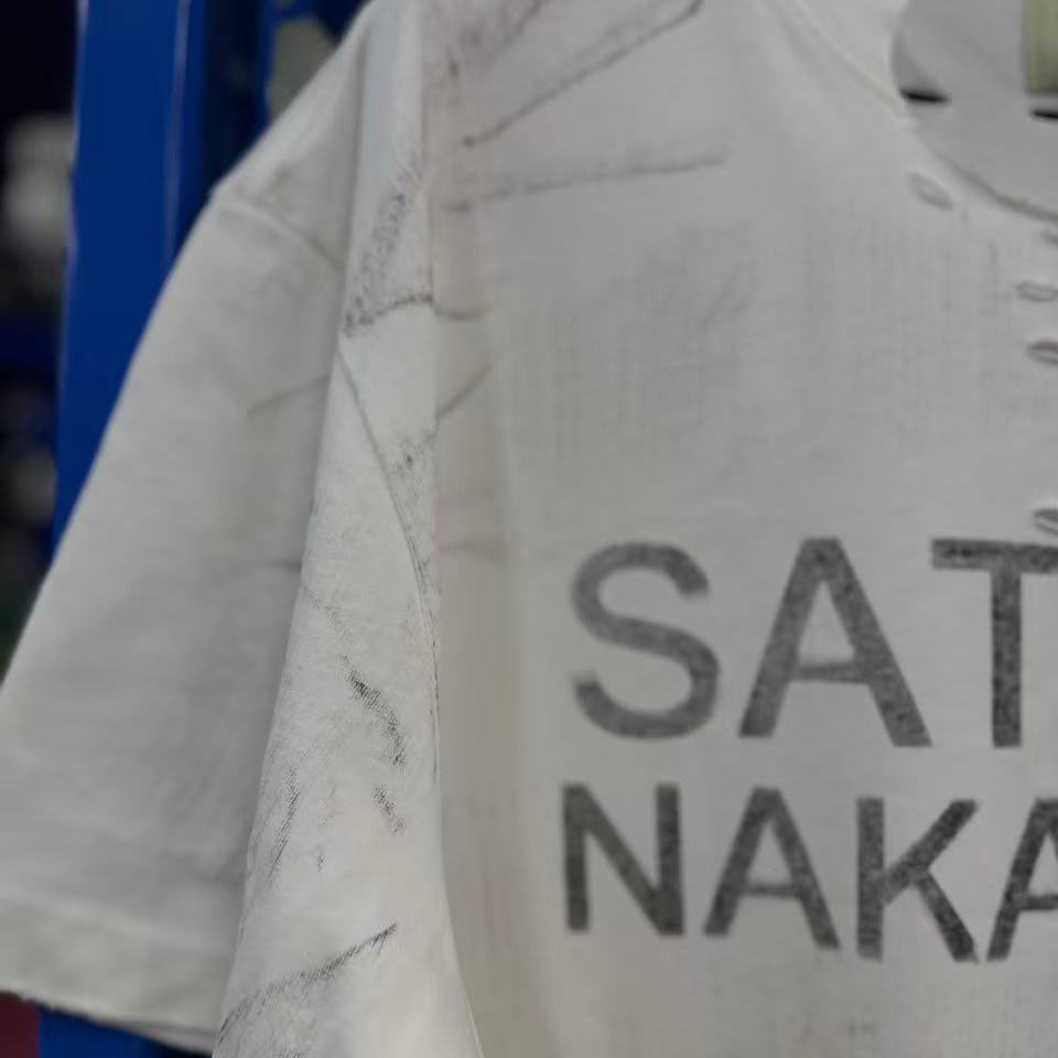 Satoshi Nakamoto Luke Distressed Logo-Print Cotton-Jersey T-Shirt - DesignerGu