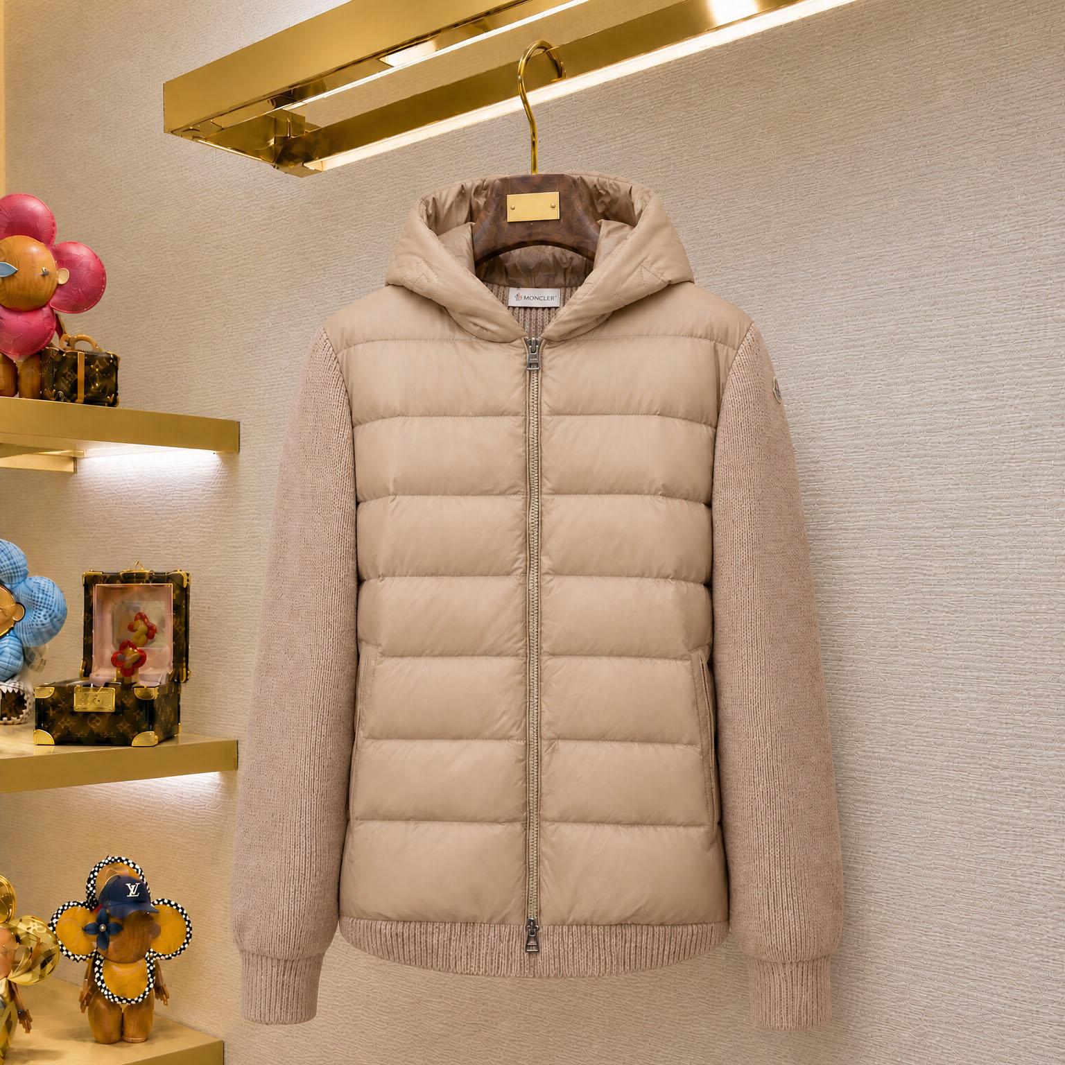Moncler Padded Wool Zip-Up Hoodie - DesignerGu