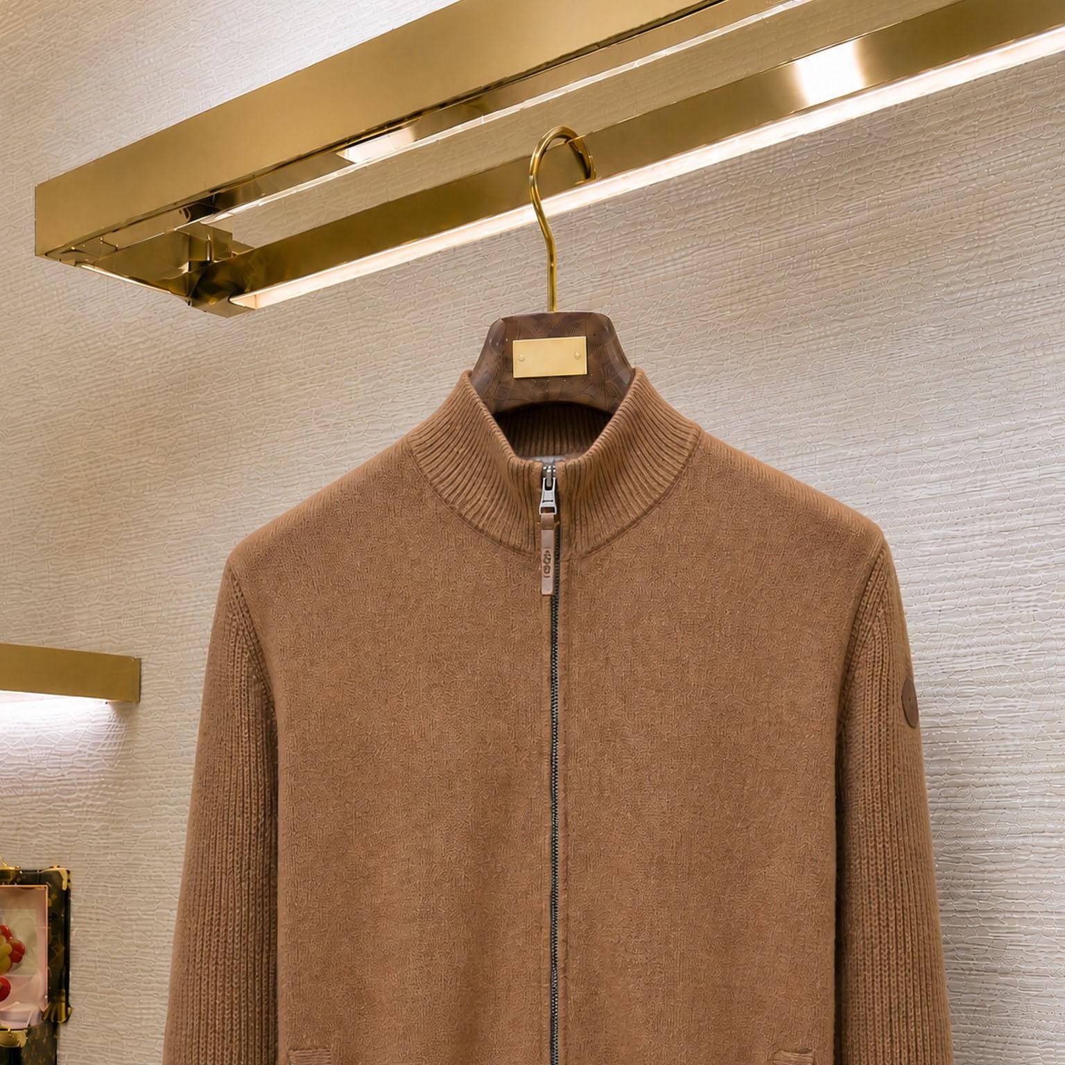Moncler Wool & Cashmere Zip-Up Cardigan - DesignerGu