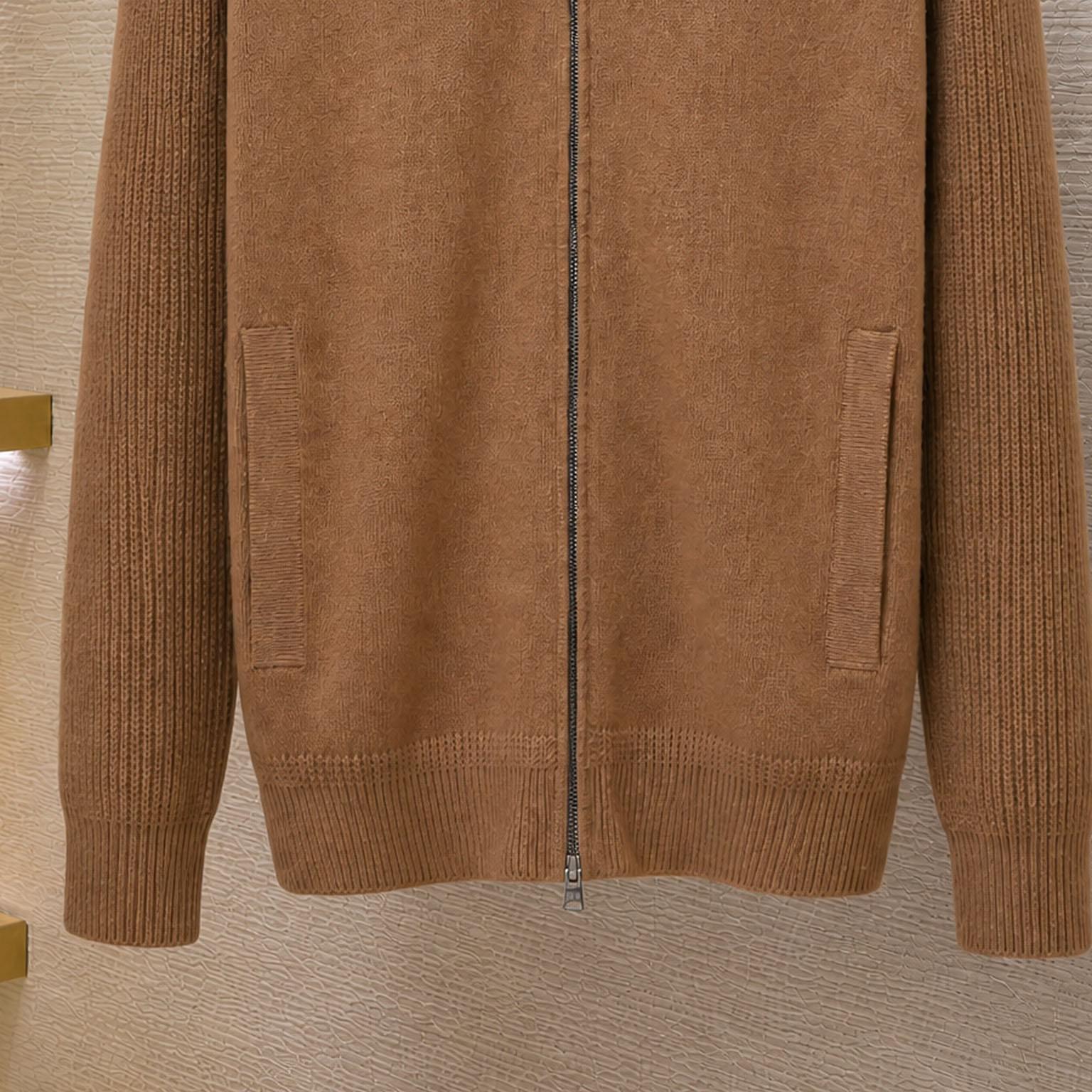 Moncler Wool & Cashmere Zip-Up Cardigan - DesignerGu
