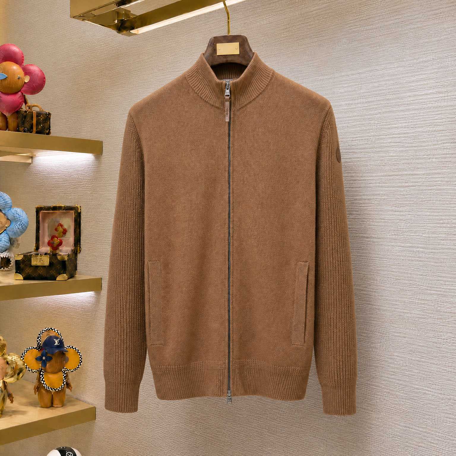 Moncler Wool & Cashmere Zip-Up Cardigan - DesignerGu