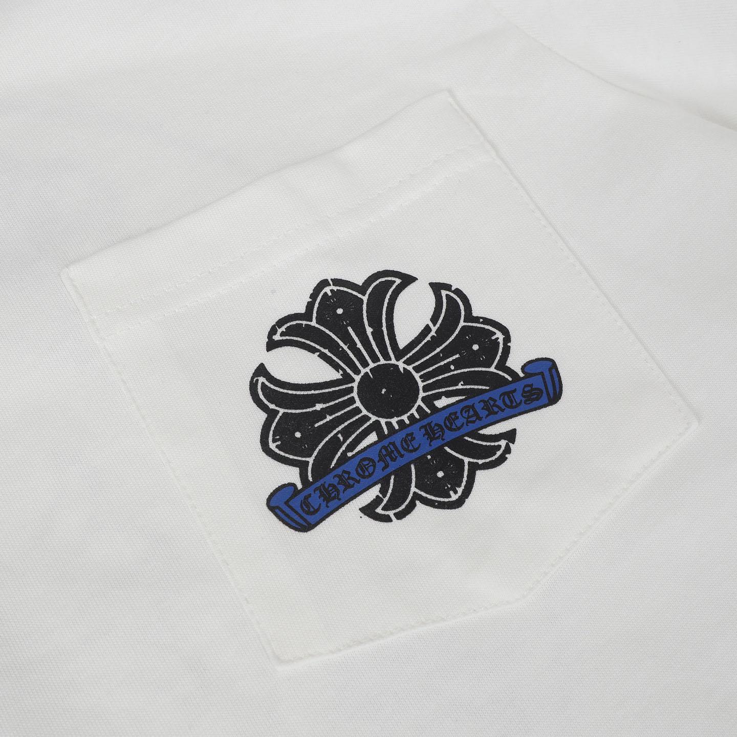 Chrome Hearts Cross Printed Cotton Long Sleeve Tee - DesignerGu