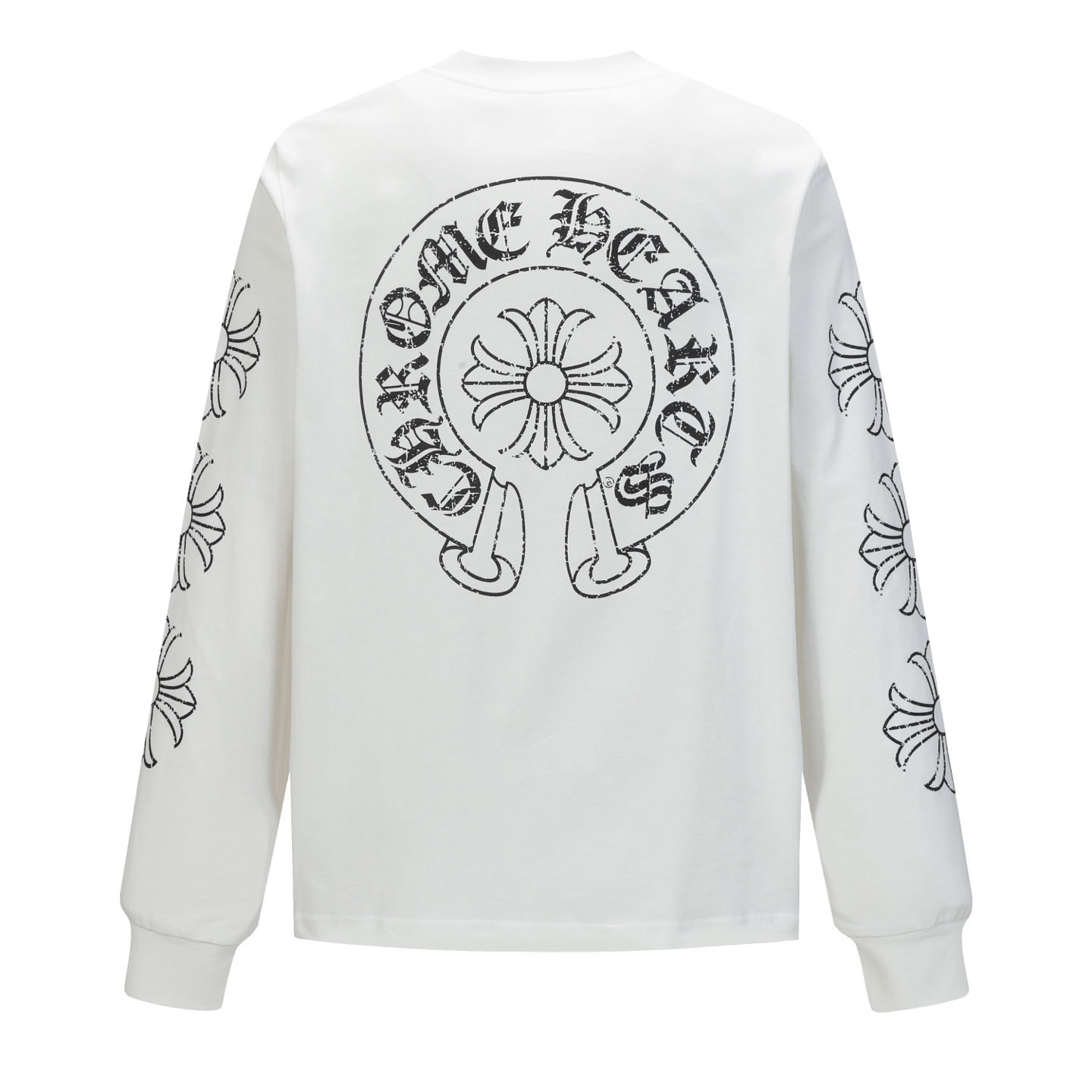 Chrome Hearts Cross Printed Cotton Long Sleeve Tee - DesignerGu