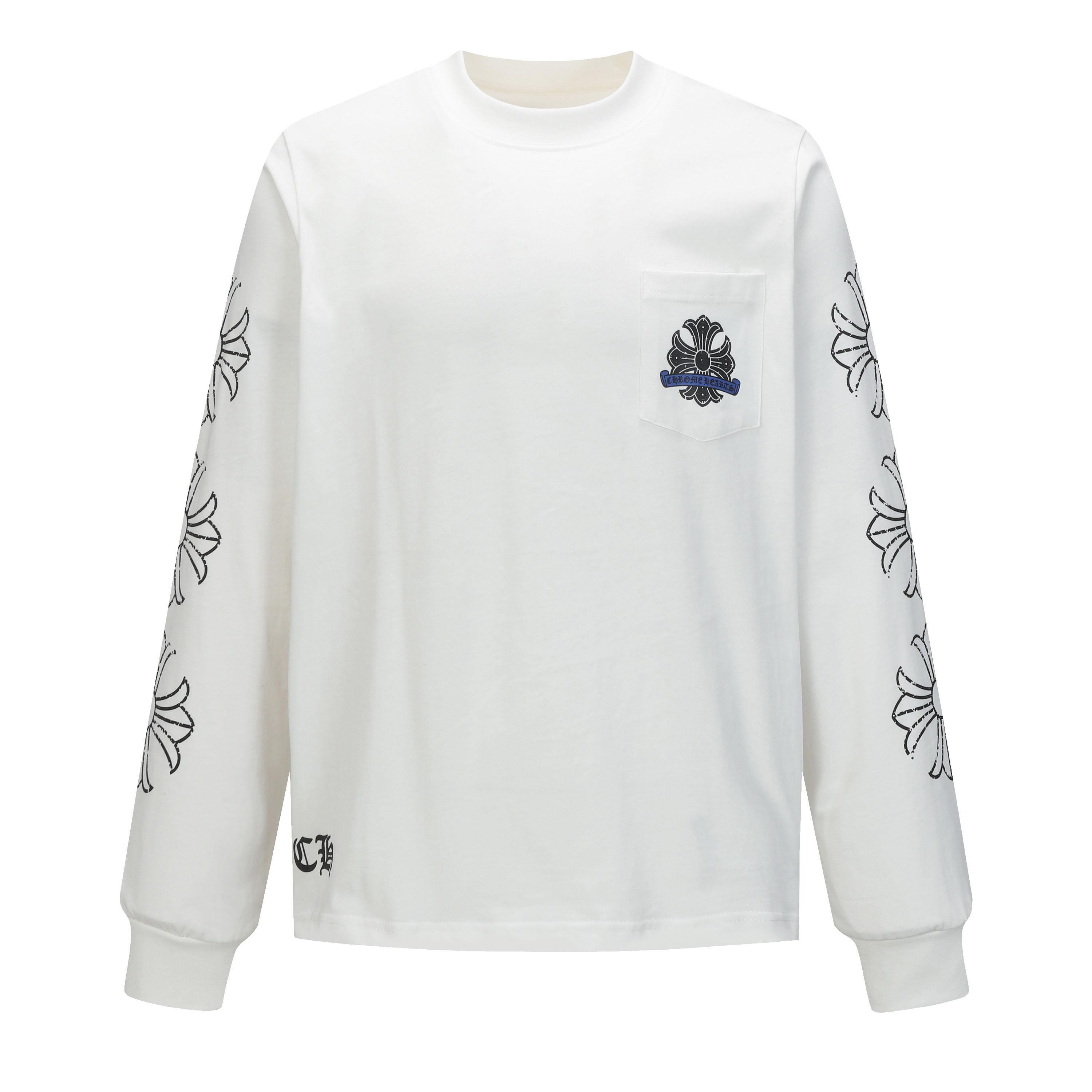 Chrome Hearts Cross Printed Cotton Long Sleeve Tee - DesignerGu