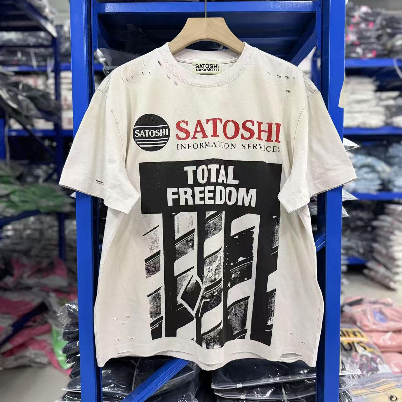 Satoshi Nakamoto 'Total Freedom' Tee - DesignerGu