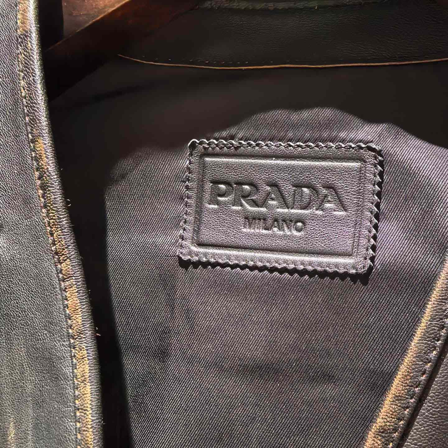 Prada Leather Cargo Vest - DesignerGu