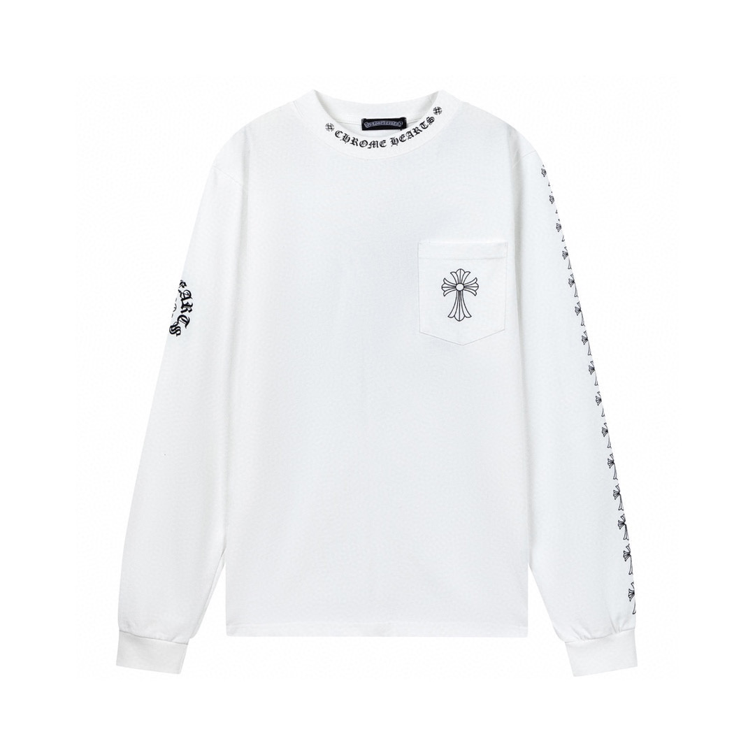 Chrome Hearts Long Sleeve Shirt 'White' - DesignerGu