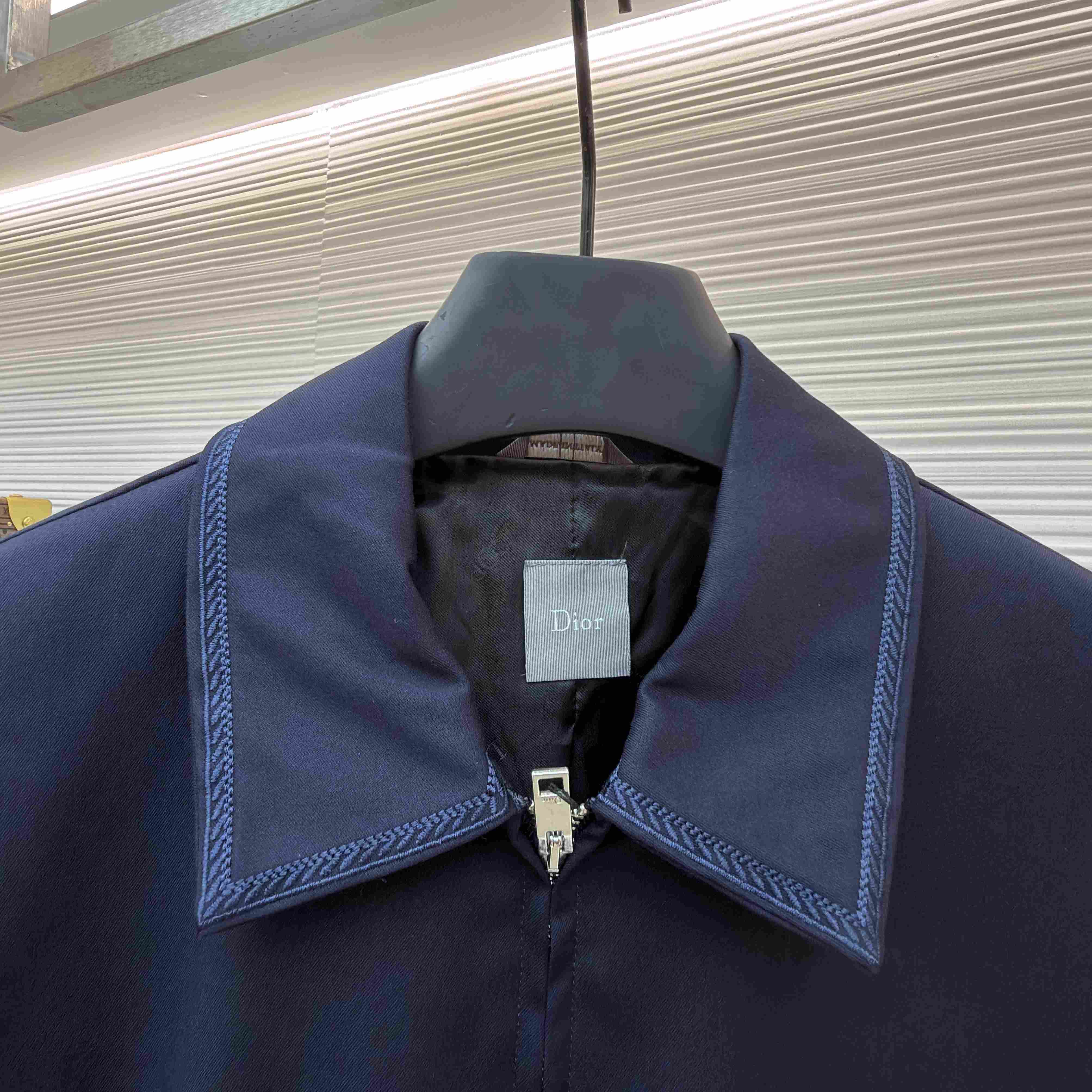 Dior Zipped Jacket With Dior Moulures Embroideries - DesignerGu