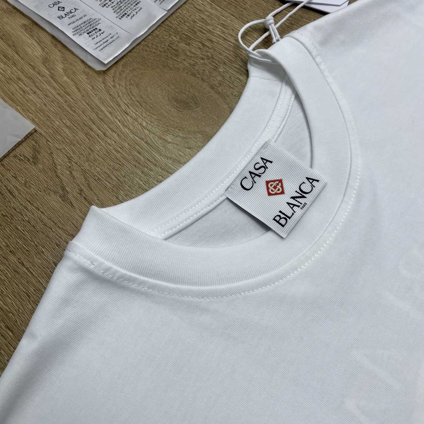Casablanca White Egyptian L'Arche Short Sleeve T‑Shirt C1197 - DesignerGu