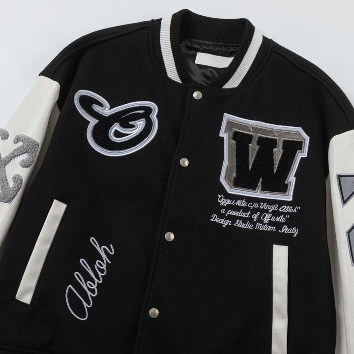 Off-White™ Lea Appliqué Varsity Jacket - DesignerGu