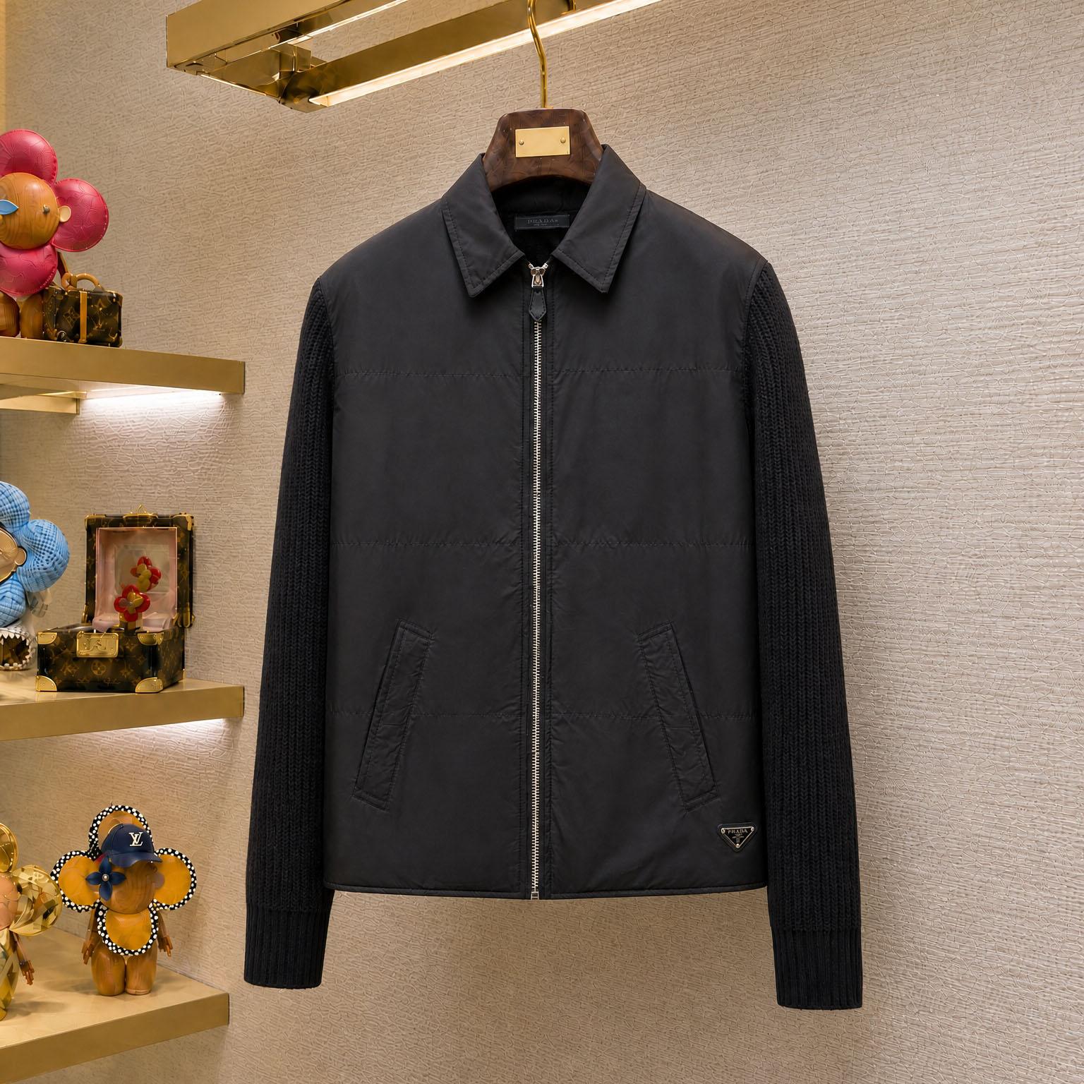 Prada Wool and Re-Nylon Gabardine Cardigan - DesignerGu